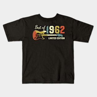 60th birthday gifts for men women Guitar Lover Born in 1962 Kids T-Shirt